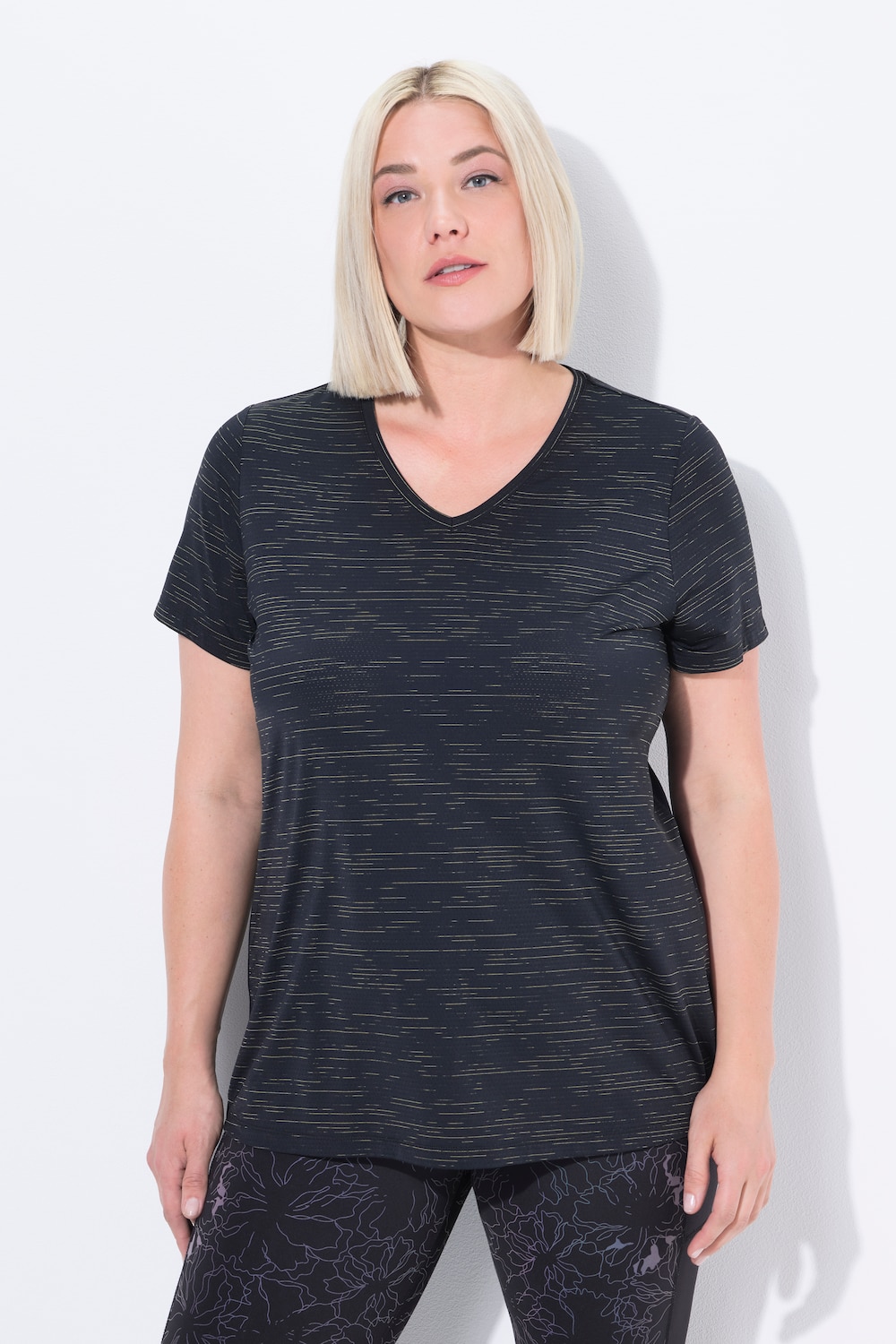Große Größen Funktionsshirt, Damen, schwarz, Größe: 46/48, Polyester/Synthetische Fasern/Elasthan, Ulla Popken