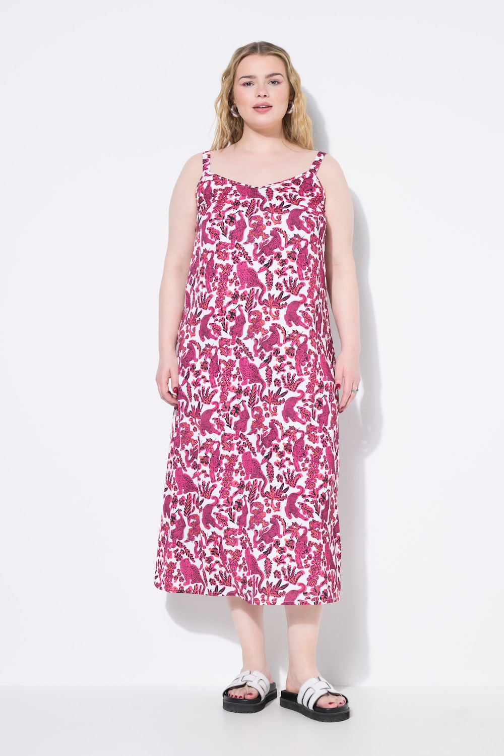 Große Größen Maxikleid, Damen, rot, Größe: 46/48, Polyester, Studio Untold