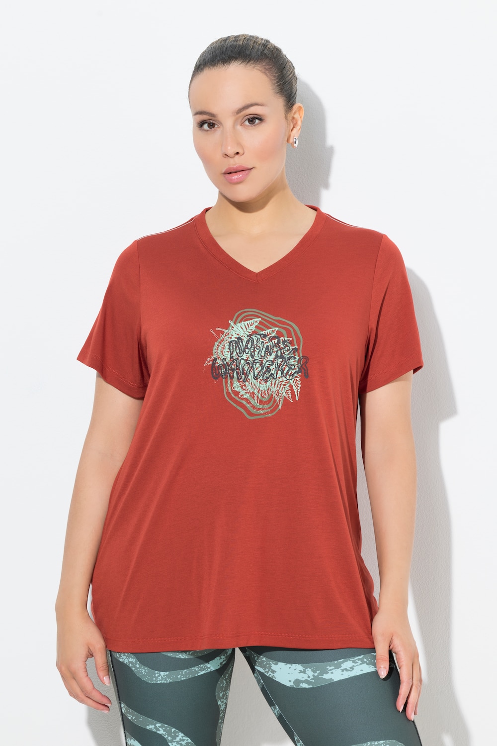 Große Größen Funktionsshirt, Damen, rot, Größe: 42/44, Polyester/Viskose, Ulla Popken