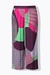 Broek, print, wijde rechte pijp, elastische tailleband