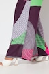 Broek, print, wijde rechte pijp, elastische tailleband