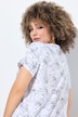 T-shirt, strik, A-lijn, tuniekhals, korte mouwen
