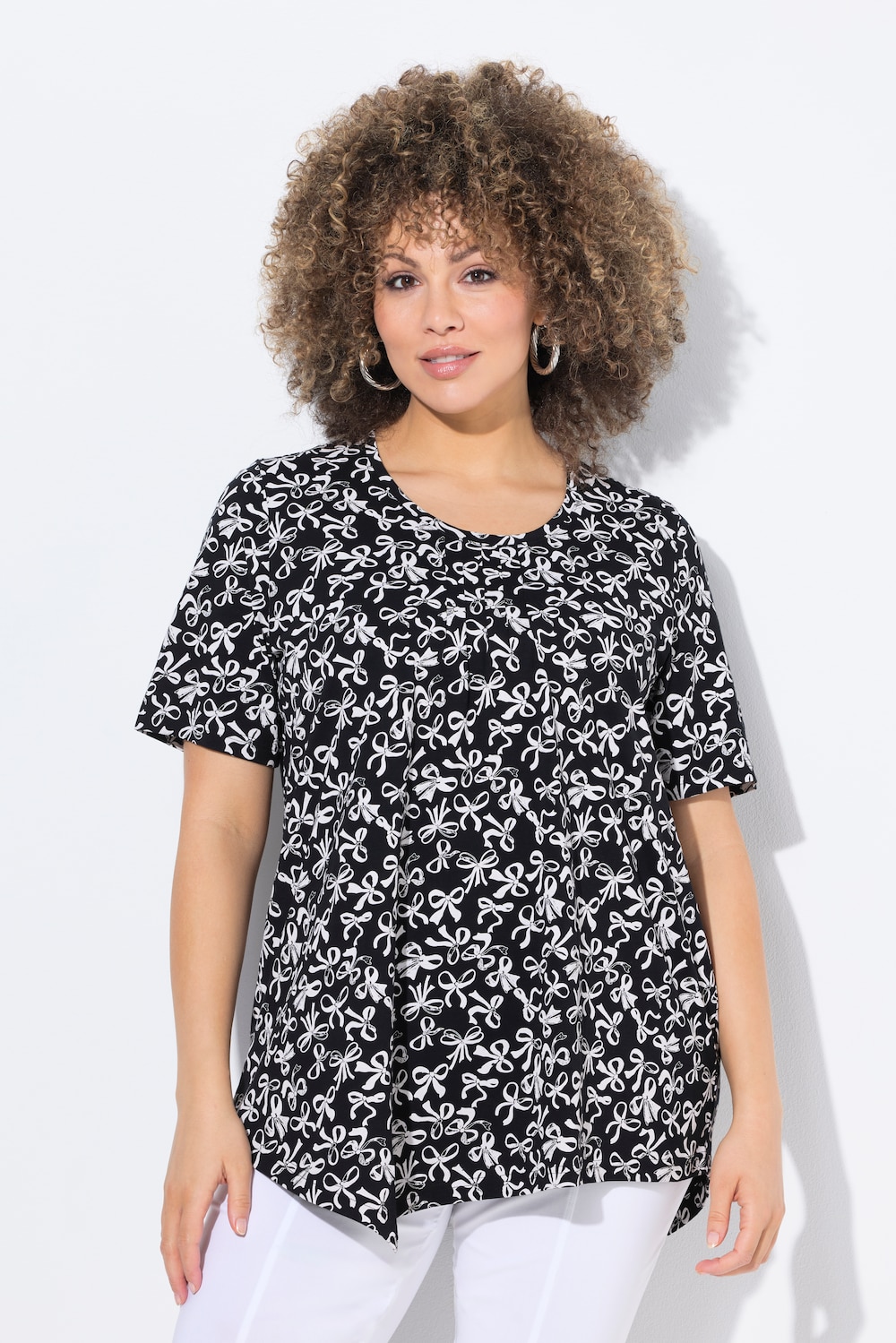 Thumbnail - Große Größen T-Shirt, Damen, schwarz, Größe: 58/60, Baumwolle, Ulla Popken