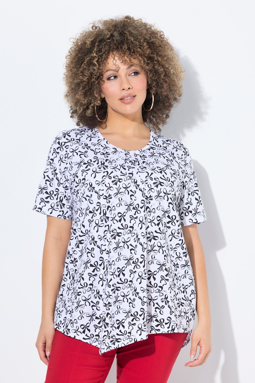 Thumbnail - Große Größen T-Shirt, Damen, weiß, Größe: 42/44, Baumwolle, Ulla Popken