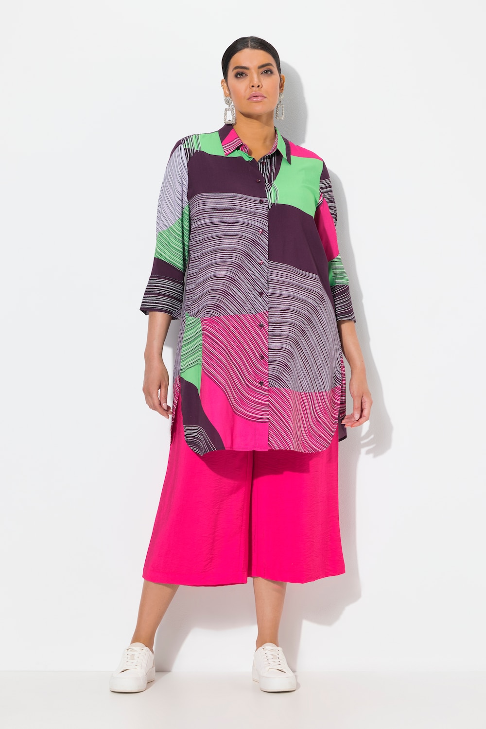 Große Größen Hemdbluse, Damen, lila, Größe: 58/60, Viskose, Ulla Popken