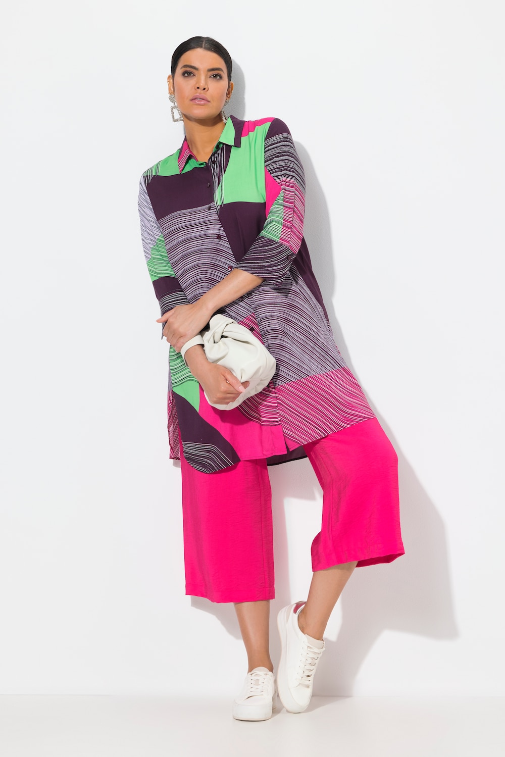 Große Größen Hemdbluse, Damen, lila, Größe: 58/60, Viskose, Ulla Popken