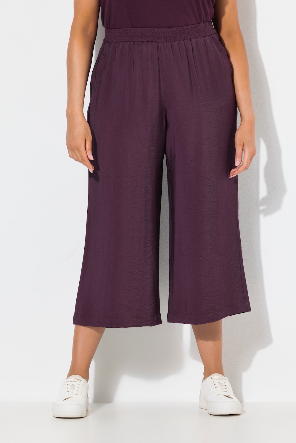 Große Größen Culotte, Damen, lila, Größe: 42, Viskose/Synthetische Fasern, Ulla Popken