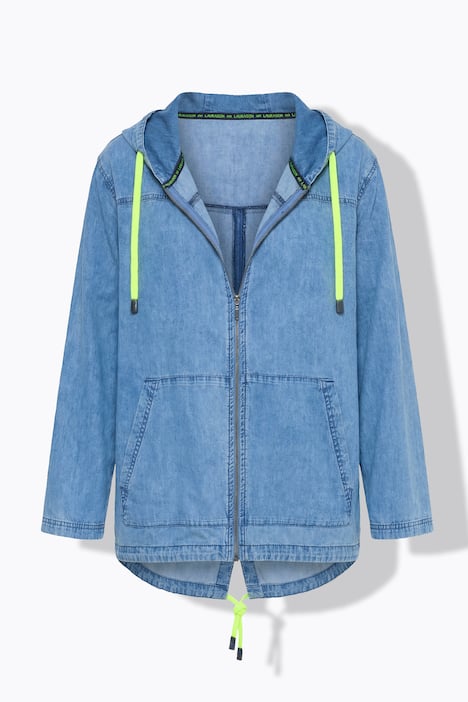 Parka dżinsowa, kaptur