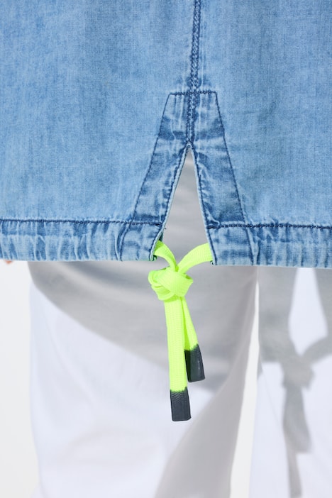 Parka dżinsowa, kaptur