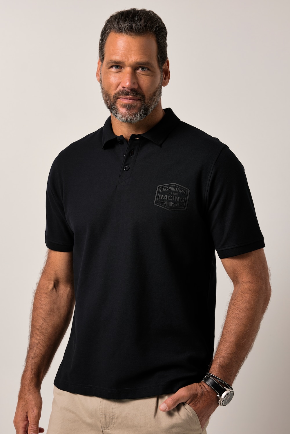 JP1880 poloshirt, korte mouwen, print, tot 8XL