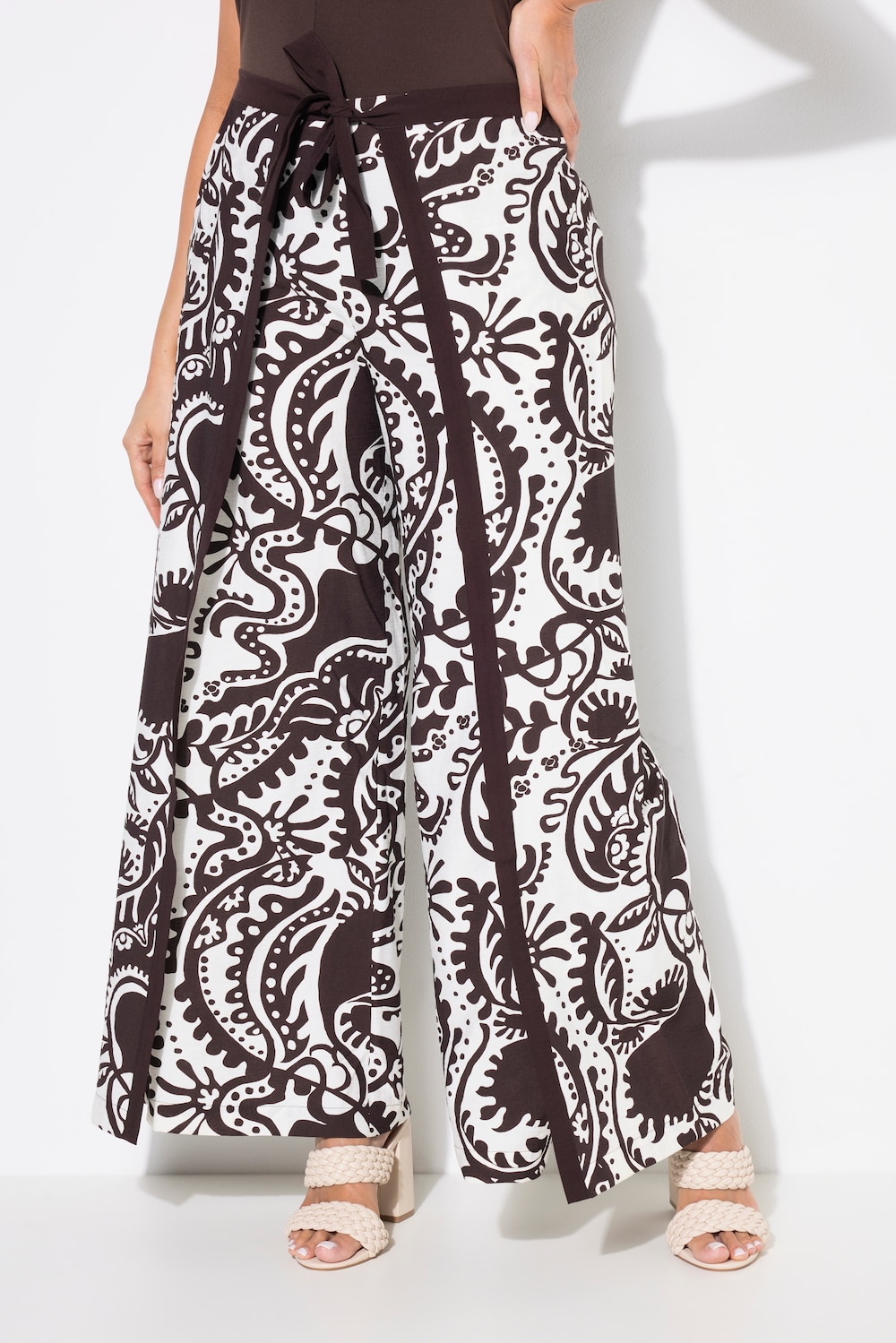 Thumbnail - Große Größen Hose, Damen, braun, Größe: 52, Viskose/Synthetische Fasern, Ulla Popken