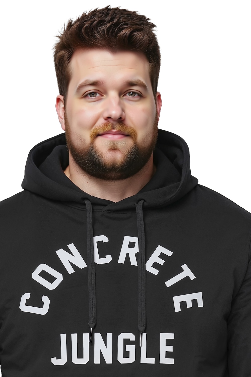 Stora storlekar Hoodie, Her, svart, storlek: 7XL, Bomull/Polyester, Men Plus