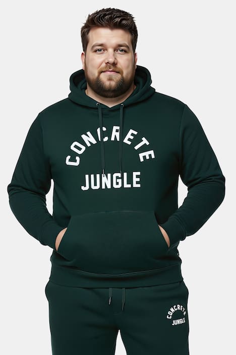 Men+ Hoodie, Brustprint, Kängurutaschen, bis 8 XL