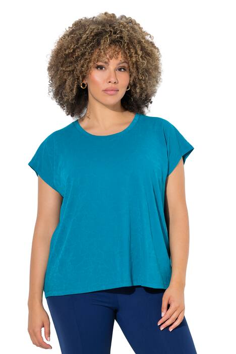 Tričko, průsvitné, oversize, kulatý výstřih, bez rukávů