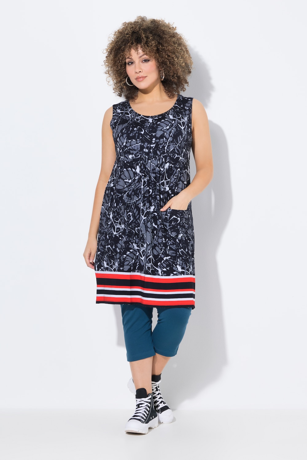 Große Größen Jerseykleid, Damen, grau, Größe: 50/52, Viskose, Ulla Popken