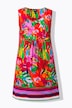 Vestido de jersey, estampado, forma en A, cuello redondo, sin mangas