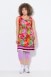 Vestido de jersey, estampado, forma en A, cuello redondo, sin mangas