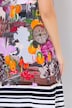 Jerseykjole, print, A-form, rund hals, ærmeløs