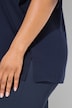 T-skjorte, pyntesteiner, A-linje, V-hals, 3/4-ermer i chiffon