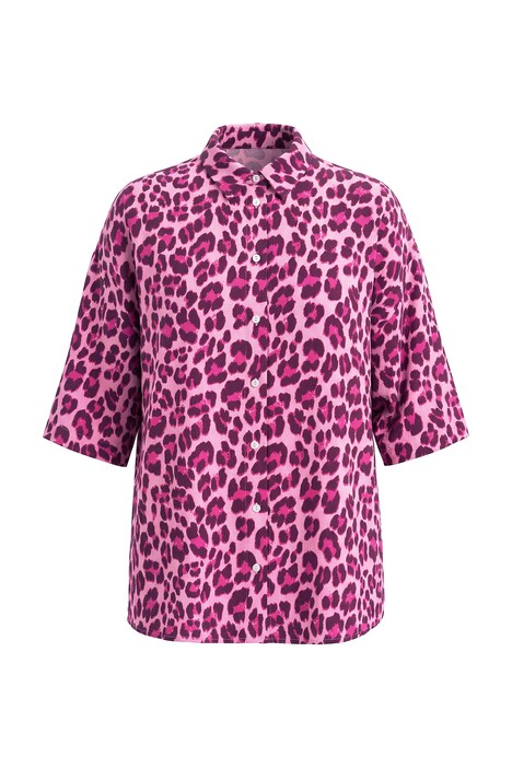 Mušelínová halenka, oversize, barevný leopardí vzor