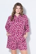 Musselin-Bluse, oversized, Color-Leo