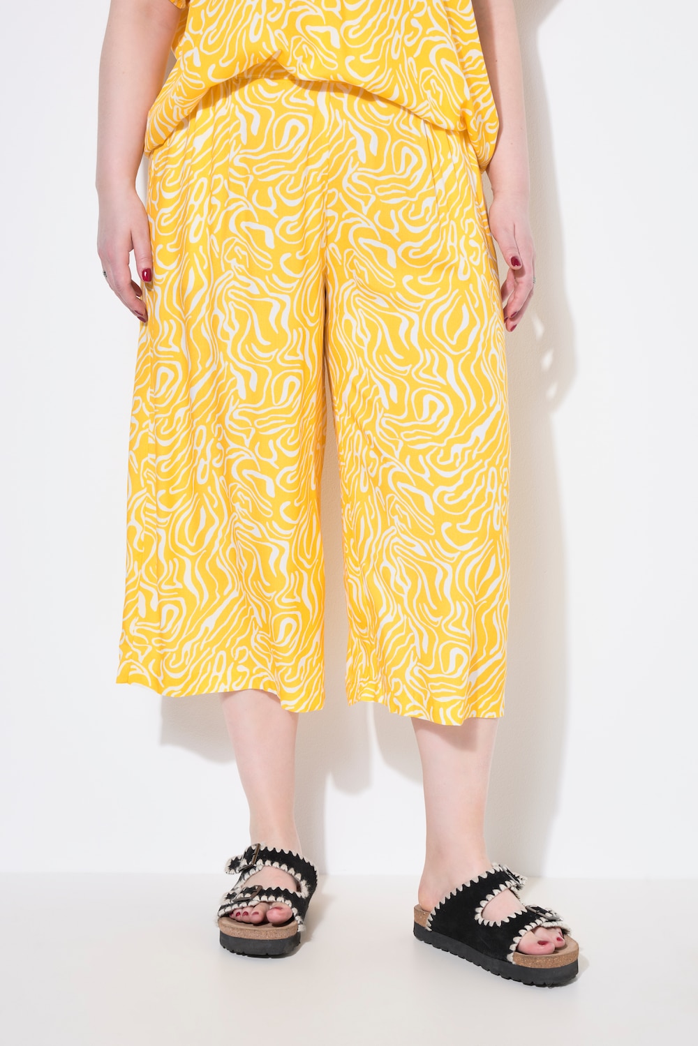 Große Größen Culotte, Damen, gelb, Größe: 54, Viskose, Studio Untold