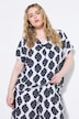 Overhemdblouse, oversized, all-over print