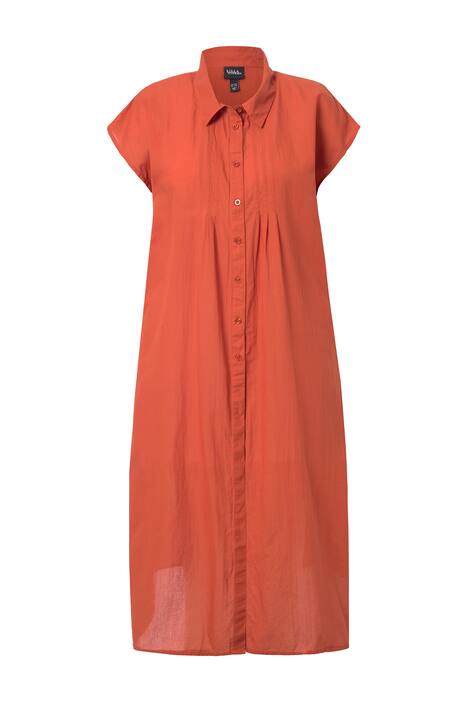 Dlouhá halenka, plisování, A střih, límeček, krátké rukávy