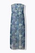 Longbluse, Patchmuster, A-Linie, ärmellos