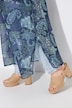 Longbluse, Patchmuster, A-Linie, ärmellos