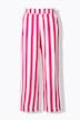 Mousseline broek, wijde pijpen, strepen, elastische tailleband