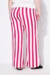 Mousseline broek, wijde pijpen, strepen, elastische tailleband