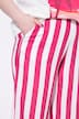 Mousseline broek, wijde pijpen, strepen, elastische tailleband