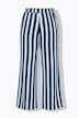 Musselin-Hose, Wide Legs, Streifen, Elastikbund