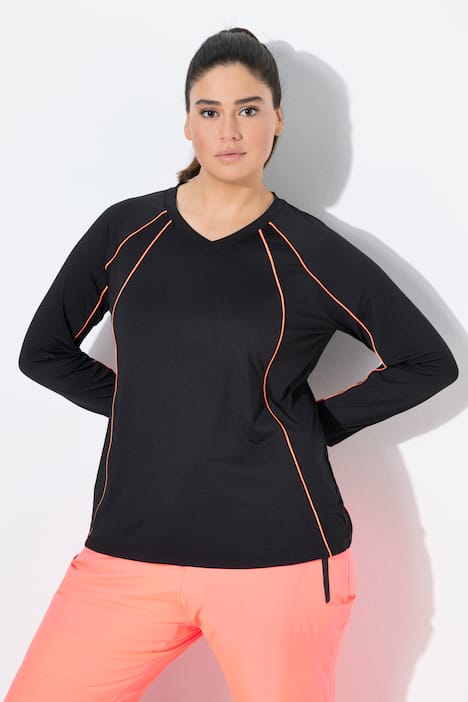 Funktionsshirt, LSF 50+, Slim, V-Ausschnitt, Langarm
