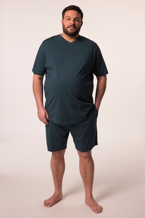 Men+ pyjama, tweedelig, kort model, basic, tot 8XL