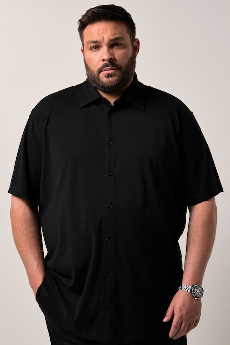 Men+ Business-Jerseyhemd FLEXLASTIC®, Halbarm, Kentkragen, Modern Fit, bis 8 XL