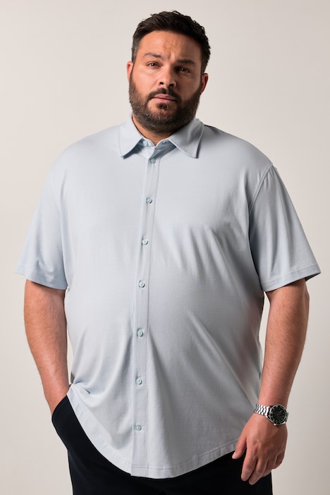 Men+ Business-Jerseyhemd FLEXLASTIC®, Halbarm, Kentkragen, Modern Fit, bis 8 XL