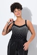 Sleeveless lacy slim fit glittering rhinestone top