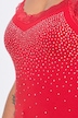 Sleeveless lacy slim fit glittering rhinestone top