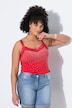 Sleeveless lacy slim fit glittering rhinestone top
