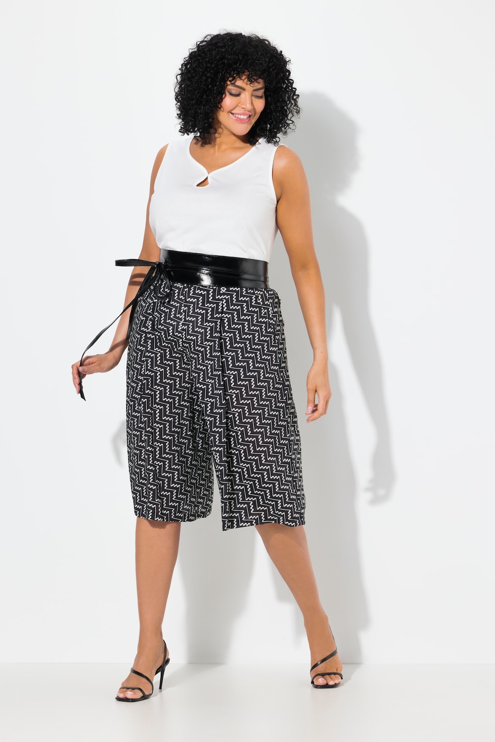 Große Größen Hosenrock, Damen, schwarz, Größe: 62/64, Polyester/Viskose/Synthetische Fasern, Ulla Popken