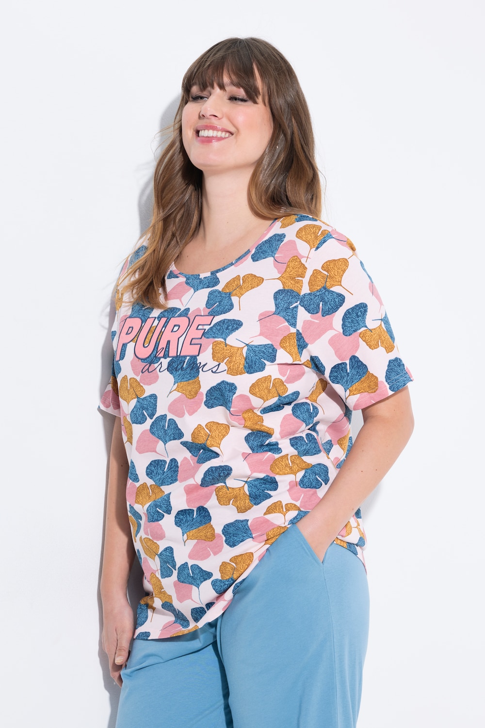 Große Größen Pyjamashirt, Damen, rosa, Größe: 58/60, Baumwolle, Ulla Popken