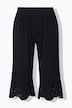 Pantalón capri, encaje en el dobladillo, dobladillo acampanado, algodón orgánico