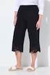 Pantalón capri, encaje en el dobladillo, dobladillo acampanado, algodón orgánico