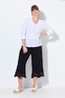 Pantalón capri, encaje en el dobladillo, dobladillo acampanado, algodón orgánico