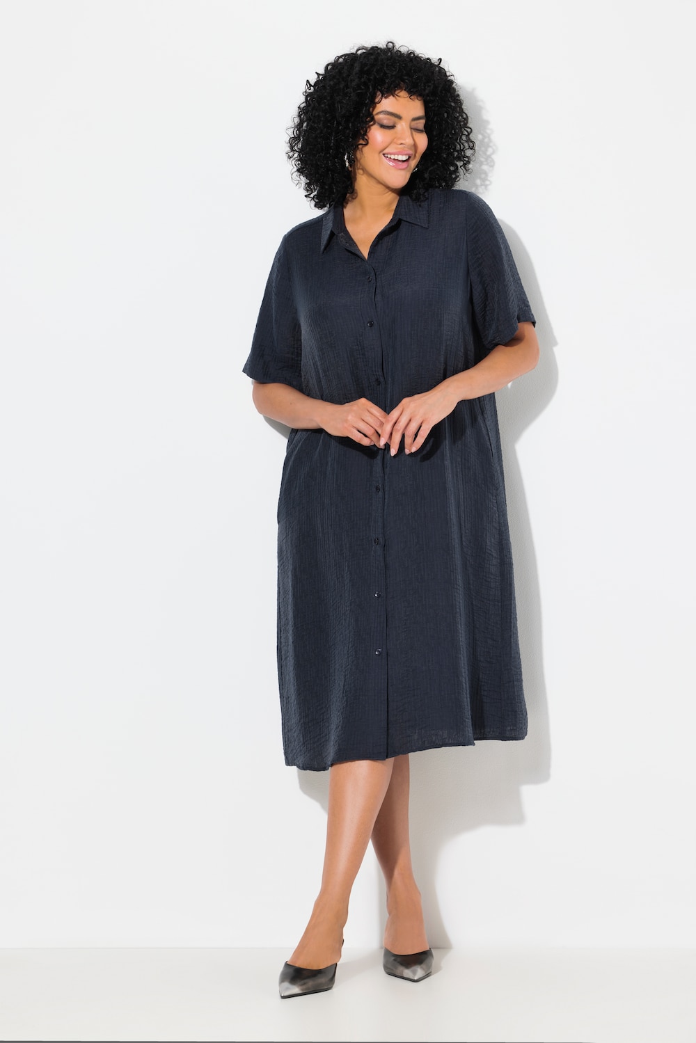 Große Größen Kleid, Damen, blau, Größe: 62/64, Viskose/Synthetische Fasern, Ulla Popken