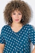 T-shirt, plooien, A-lijn, V-hals, korte mouwen