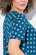 T-shirt, plooien, A-lijn, V-hals, korte mouwen