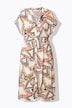 Maxi-jurk, A-lijn, structuur, all-over print, knoopsluiting